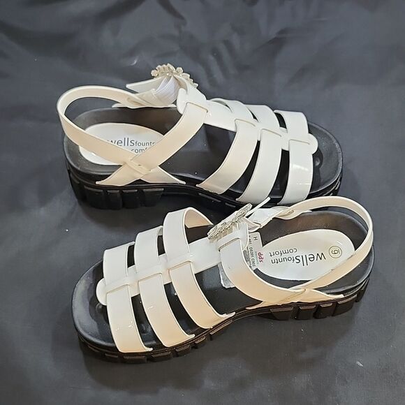 BRAND NEW WELLSFOUNTN COMFORT MULTI-STRAPS BLOCK-HEEL SANDAL G1 - Picture 12 of 13